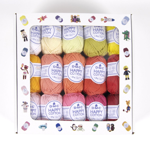 photo-Pelotes - Tricot - Crochet - Coffret de 30 pelotes 20g - Pour amigurumis - DMC