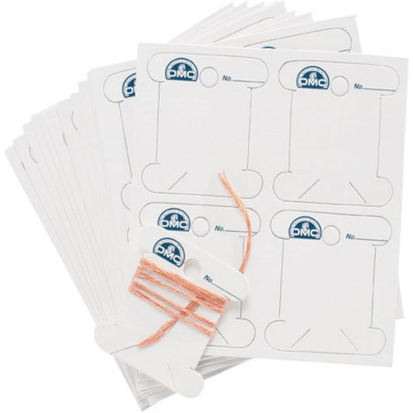 photo-Cartes en carton - Pour ranger les fils à broder - Lot de 56 cartons - DMC