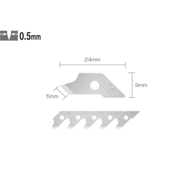Etui de 15 lames de cutter COB-1 pour compas OLFA CMP-1 OLFA | Artmania