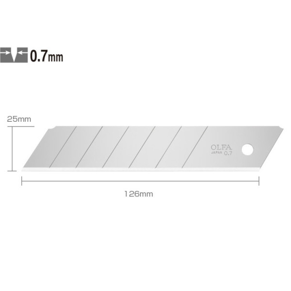 Etui de 5 lames HB-5B lame de 25 mm | Artmania