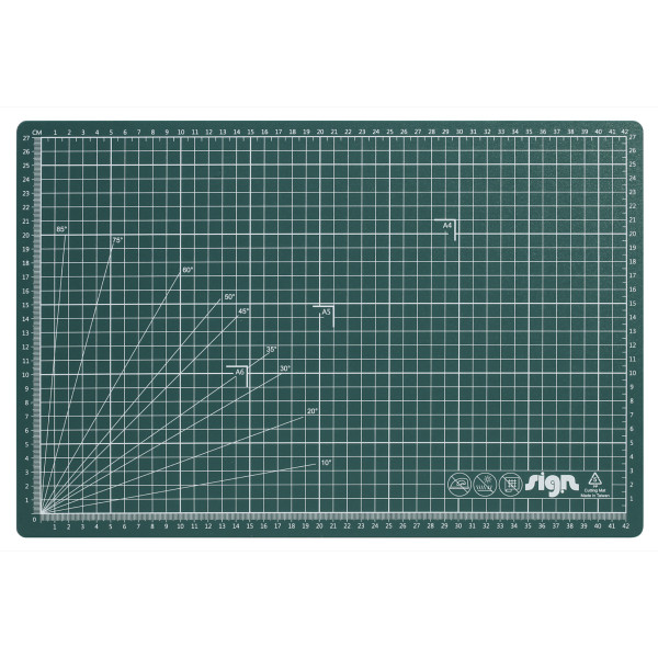 Tapis de découpe 45 x 30 cm SIGN pas cher