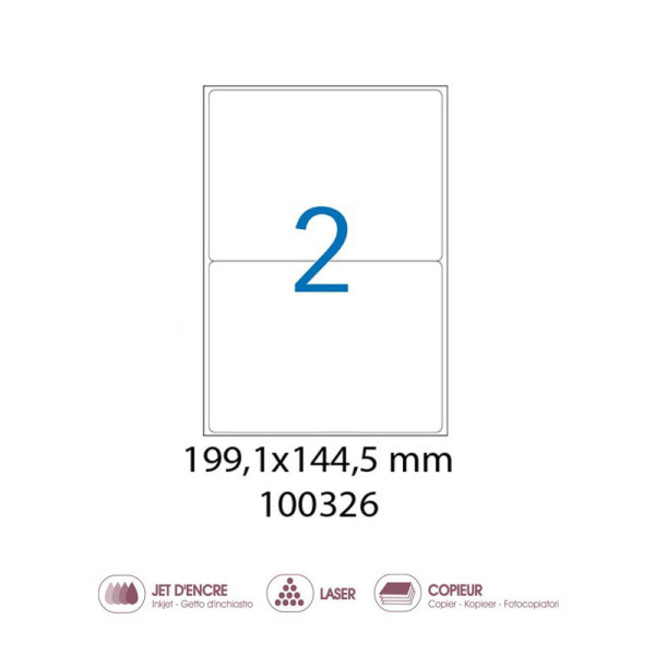 Boite De 200 Étiquettes - Format 199.6X144,5Mm - Etibox - Apli 100326 | Artmania