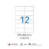 Boite De 1200 Étiquettes - Format 105X48Mm - Etibox - Apli 119774 | Artmania
