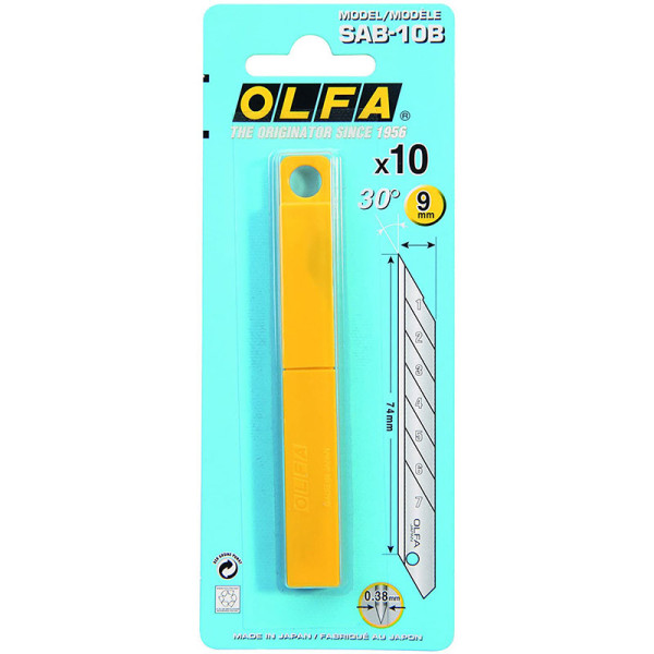 Etui de 10 lames de cutter 18mm SAB-10B OLFA | Artmania