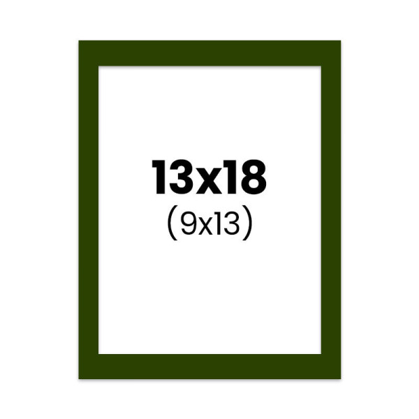 photo-Passe-partout - Vert - 13x18cm - Photo 9x13cm - Pour cadre - Encadrement