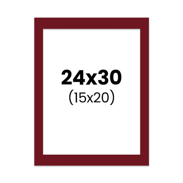 photo-Passe-partout - Rouge - 24x30cm - Photo 15x20cm - Pour cadre - Encadrement