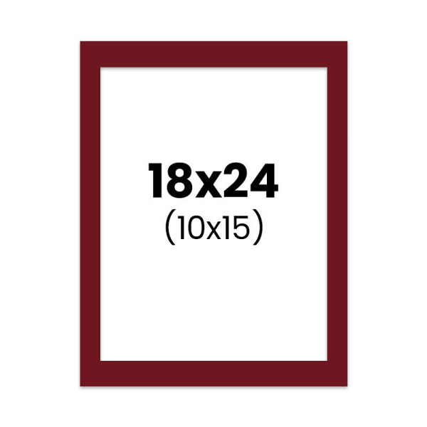 photo-Passe-partout - Rouge - 18x24cm - Photo 10x15cm - Pour cadre - Encadrement
