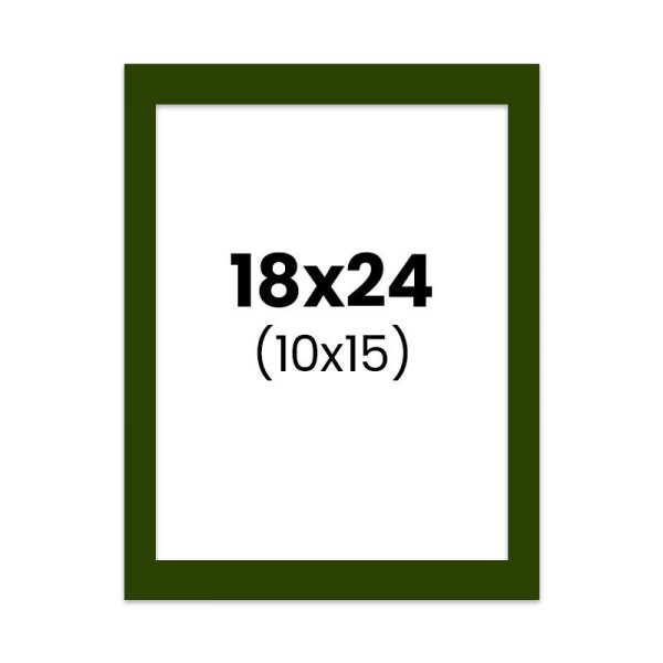 photo-Passe-partout - Vert - 18x24cm - Photo 10x15cm - Pour cadre - Encadrement
