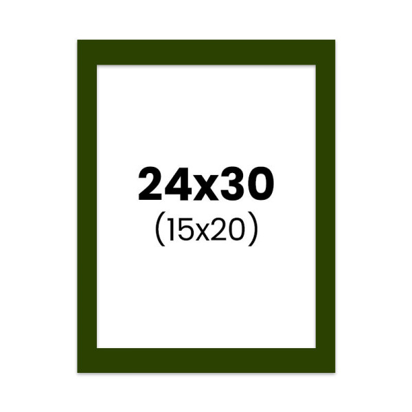 photo-Passe-partout - Vert - 24x30cm - Photo 15x20cm - Pour cadre - Encadrement