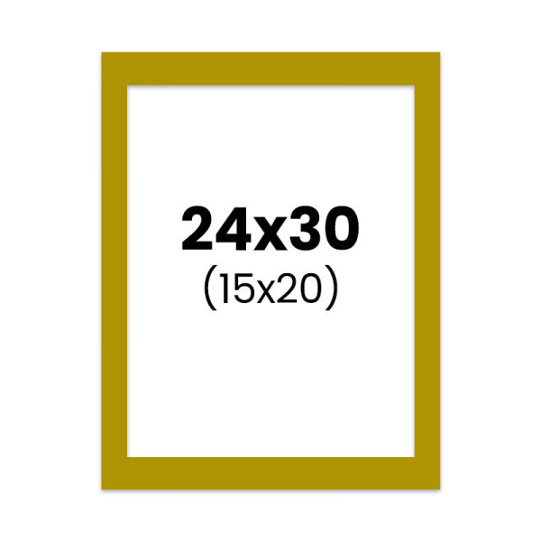 photo-Passe-partout - Jaune - 24x30cm - Photo 15x20cm - Pour cadre - Encadrement