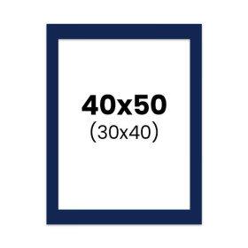 photo-Passe-partout - Bleu - 40x50cm - Photo 30x40cm - Pour cadre - Encadrement