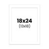 photo-Passe-partout - Blanc - 18x24cm - Photo 13x18cm - Pour cadre - Encadrement