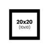 photo-Passe-partout - Noir - 20x20cm - Photo 10x10cm - Pour cadre - Encadrement
