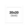 photo-Passe-partout - Blanc - 20x20cm - Photo 10x10cm - Pour cadre - Encadrement