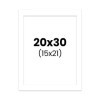 photo-Passe-partout - Blanc - 20x30cm - Photo 15x21cm - Pour cadre - Encadrement