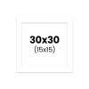 photo-Passe-partout - Blanc - 30x30cm - Photo 15x15cm - Pour cadre - Encadrement