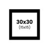 photo-Passe-partout - Noir - 30x30cm - Photo 15x15cm - Pour cadre - Encadrement