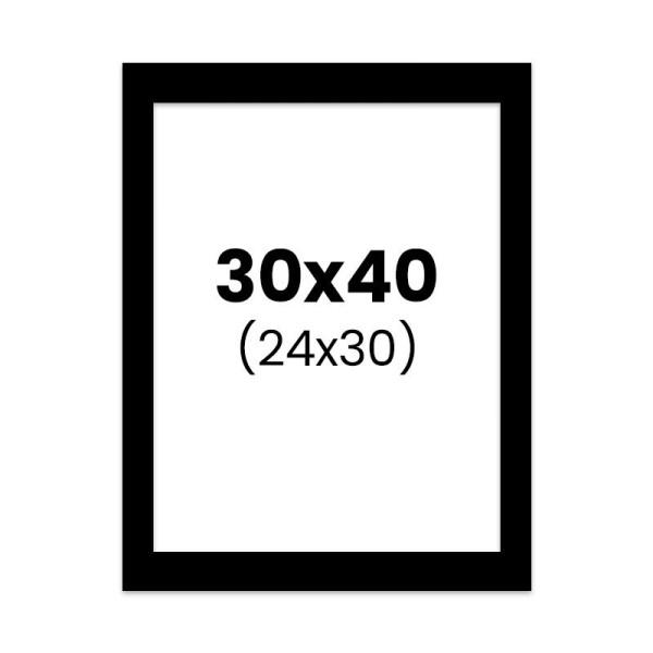 photo-Passe-partout - Noir - 30x40cm - Photo 24x30cm - Pour cadre - Encadrement