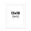 photo-Passe-partout - Blanc - 13x18cm - Photo 9x13cm - Pour cadre - Encadrement