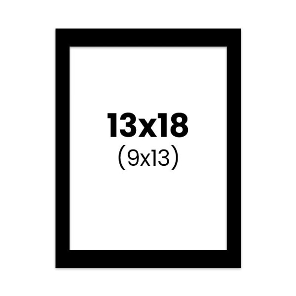 photo-Passe-partout - Noir - 13x18cm - Photo 9x13cm - Pour cadre - Encadrement