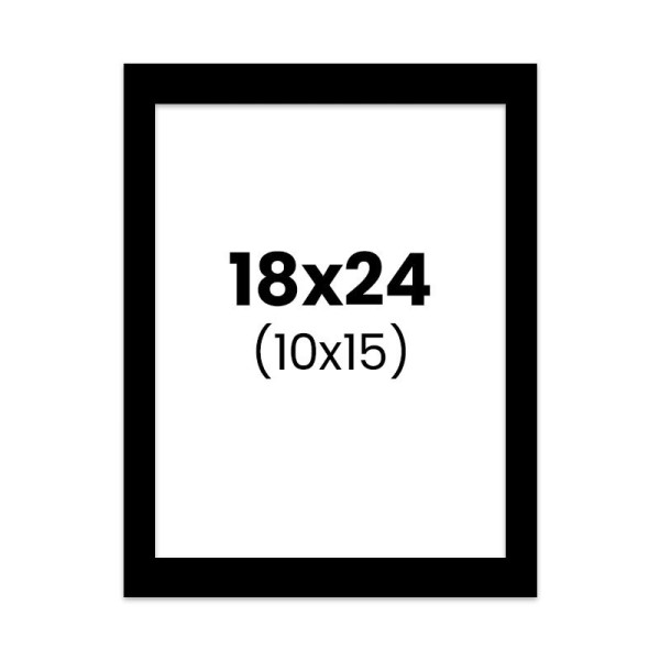 photo-Passe-partout - Noir - 18x24cm - Photo 10x15cm - Pour cadre - Encadrement
