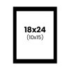 photo-Passe-partout - Noir - 18x24cm - Photo 10x15cm - Pour cadre - Encadrement