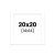 photo-Passe-partout - Blanc - 20x20cm - Photo 14x14cm - Pour cadre - Encadrement