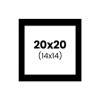 photo-Passe-partout - Noir - 20x20cm - Photo 14x14cm - Pour cadre - Encadrement