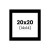 photo-Passe-partout - Noir - 20x20cm - Photo 14x14cm - Pour cadre - Encadrement