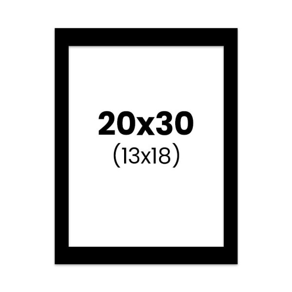 photo-Passe-partout - Noir - 20x30cm - Photo 13x18cm - Pour cadre - Encadrement