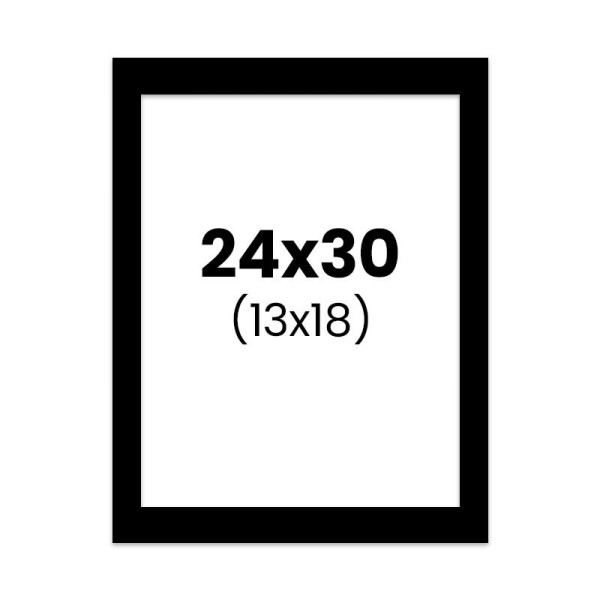 photo-Passe-partout - Noir - 24x30cm - Photo 13x18cm - Pour cadre - Encadrement