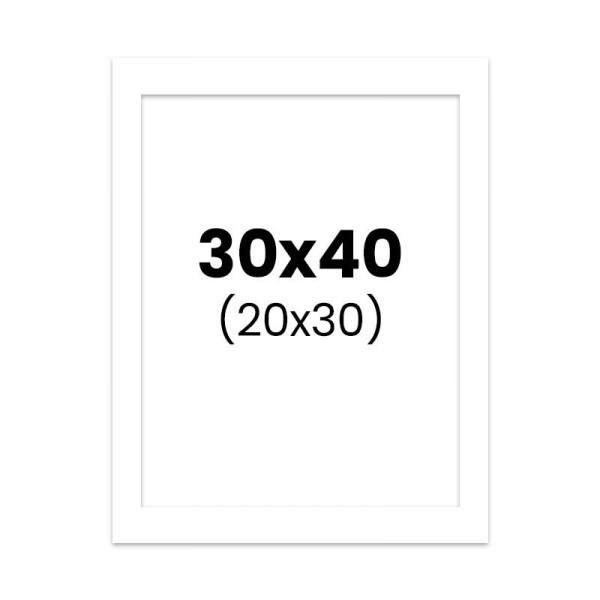 photo-Passe-partout - Blanc - 30x40cm - Photo 20x30cm - Pour cadre - Encadrement