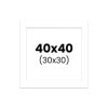 photo-Passe-partout - Blanc - 40x40cm - Photo 30x30cm - Pour cadre - Encadrement