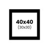 photo-Passe-partout - Noir - 40x40cm - Photo 30x30cm - Pour cadre - Encadrement