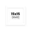 photo-Passe-partout - Blanc - 15x15cm - Photo 10x10cm - Pour cadre - Encadrement