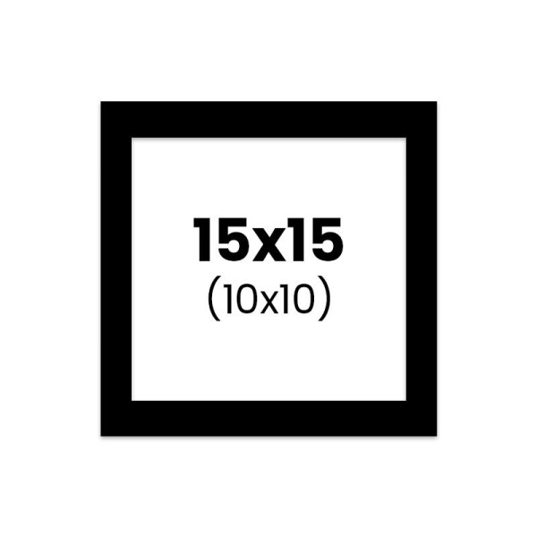 photo-Passe-partout - Noir - 15x15cm - Photo 10x10cm - Pour cadre - Encadrement