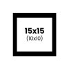 photo-Passe-partout - Noir - 15x15cm - Photo 10x10cm - Pour cadre - Encadrement