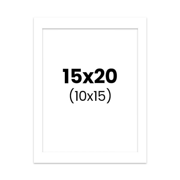 photo-Passe-partout - Blanc - 15x20cm - Photo 10x15cm - Pour cadre - Encadrement
