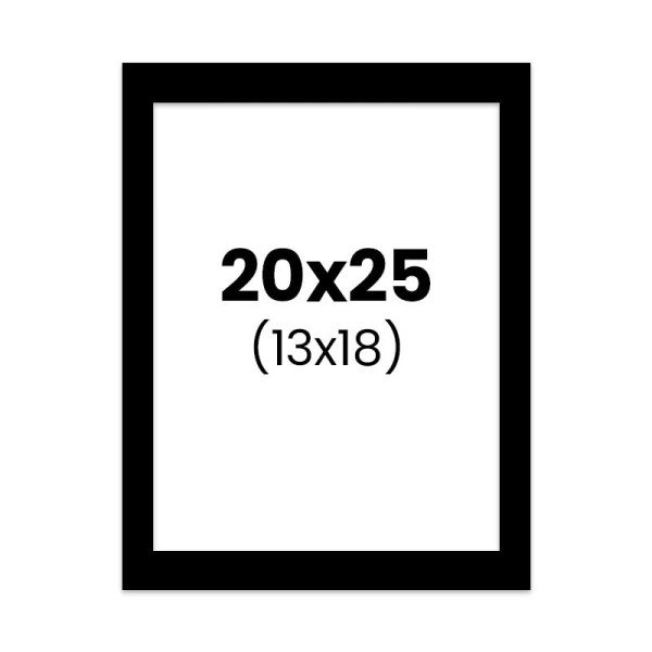 photo-Passe-partout - Noir - 20x25cm - Photo 13x18cm - Pour cadre - Encadrement