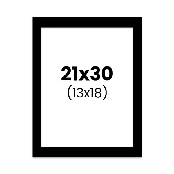 photo-Passe-partout - Noir - 21x30cm - Photo 13x18cm - Pour cadre - Encadrement