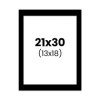 photo-Passe-partout - Noir - 21x30cm - Photo 13x18cm - Pour cadre - Encadrement