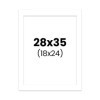 photo-Passe-partout - Blanc - 28x35cm - Photo 18x24cm - Pour cadre - Encadrement