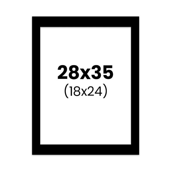 photo-Passe-partout - Noir - 28x35cm - Photo 18x24cm - Pour cadre - Encadrement