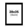 photo-Passe-partout - Noir - 28x35cm - Photo 18x24cm - Pour cadre - Encadrement