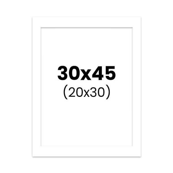 photo-Passe-partout - Blanc - 30x45cm - Photo 20x30cm - Pour cadre - Encadrement