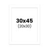 photo-Passe-partout - Blanc - 30x45cm - Photo 20x30cm - Pour cadre - Encadrement
