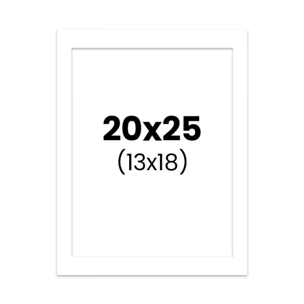 photo-Passe-partout - Blanc - 20x25cm - Photo 13x18cm - Pour cadre - Encadrement