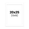 photo-Passe-partout - Blanc - 20x25cm - Photo 13x18cm - Pour cadre - Encadrement