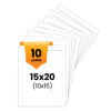 photo-10 passe-partout - Blanc - 15x20cm - Photo 10x15cm - Pour cadre - Encadrement