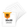 photo-10 passe-partout - Blanc - 30x30cm - Photo 20x20cm - Pour cadre - Encadrement